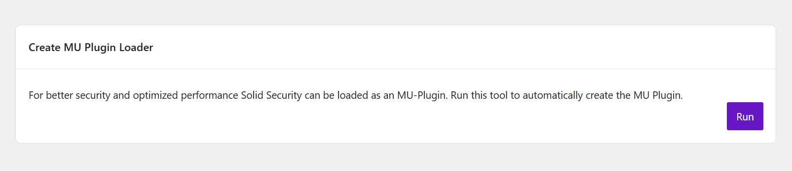 MU Plugin loader SolidWP